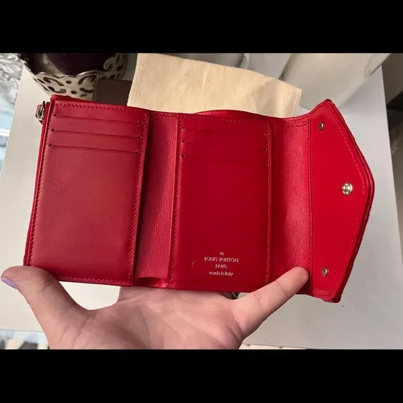 SOLD ❤️ Authentic Louis Vuitton New Wave Compact Wallet in Rouge - Picture 11 of 17